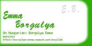 emma borgulya business card